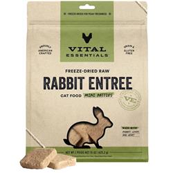 Vital Essentials Cat Freeze Dried Mini Patties Raw Rabbit 15Oz
