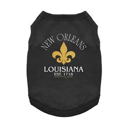 New Orleans LA Dog Shirt - Jet Black