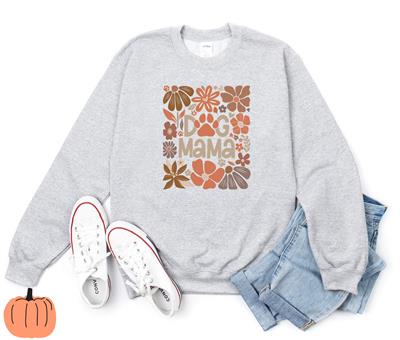 Fall Floral Dog Mama Crewneck | Sweatshirt | Crew Neck | Fall Sweatshirt | Dog Lover | DOG MAMA Sweatshirt