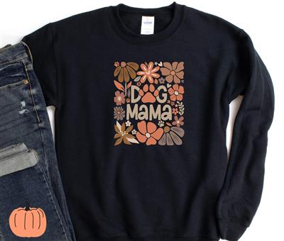 Fall Floral Dog Mama Crewneck | Sweatshirt | Crew Neck | Fall Sweatshirt | Dog Lover | DOG MAMA Sweatshirt