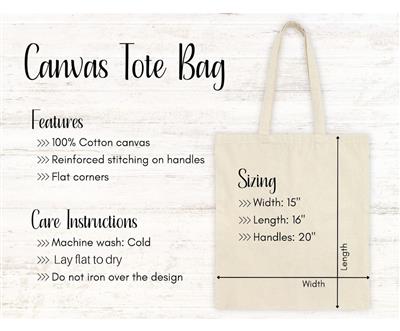 Tote Bag | Canvas Tote | WOVEN WEB HANDLES 12 oz Canvas |  Fall Dog Mama Tote