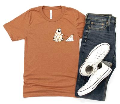 Halloween Shirt | Printed Tshirt | Human Dog Gear | Unisex | HALLOWEEN DOG GHOSTS