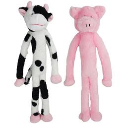 MULTIPET Minipet Swingin Slevin Cow/Pig 12" 2pk