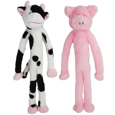 MULTIPET Minipet Swingin Slevin Cow/Pig 12" 2pk