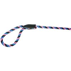 LEATHER BROTHERS British Rope Slip Lead 6 Black/Blue/Hot Pink