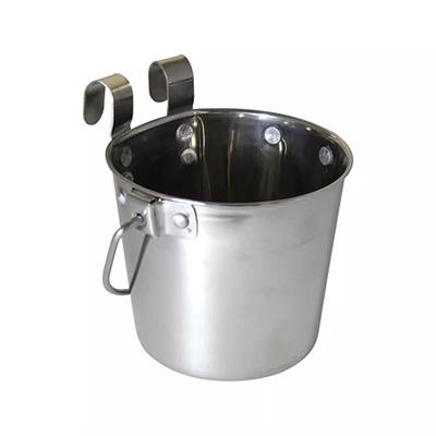 Omnipet Stainless Steel Flat Sided Pail w/Hooks - 1qt