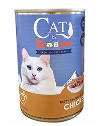 Cat by Scoochie Chicken Flavor Chunky Cat Food 14 Ounce Pop Top Can