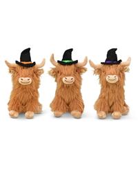 Multipet Highland Cow with Witch Hat 8"