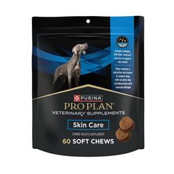 Purina Pro Plan Veterinary Diets Skin Care Soft Chew Supplement for Dogs, 60 count