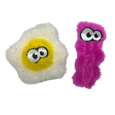 Duraplush Cat Toys Bacon and Eggs