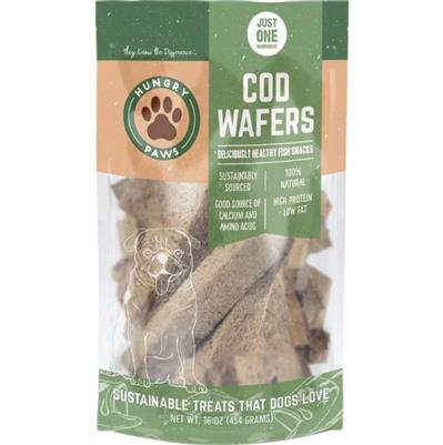 Hungry Paws Wafers Single Ingredient Treat Cod 16oz.
