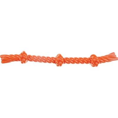 Infinity TPR 3-Knot Tpr Rope Toy Orange 17in.