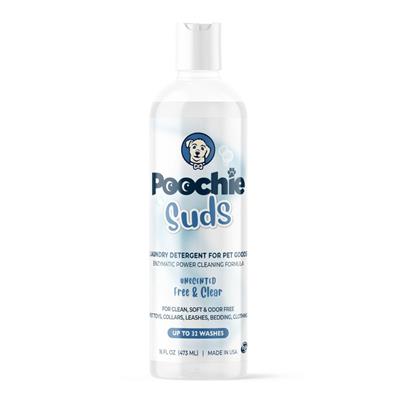 Poochie Suds Pet Goods Laundry Detergent, Made in USA, 16oz