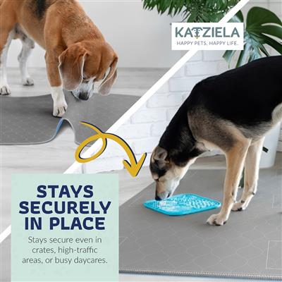 Katziela Quick-Drying Washable Pee Pads for Dogs (1 Pack 50x30 Rectangular) Waterproof Reusable Puppy Pads with Hook and Loop Corners for Pet Potty Training, Housebreaking, Daycare - Machine Washable Dog Pee Pad