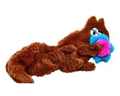 Cycle Dog Duraplush Sitting Squirrel Dog Toy Brown Small