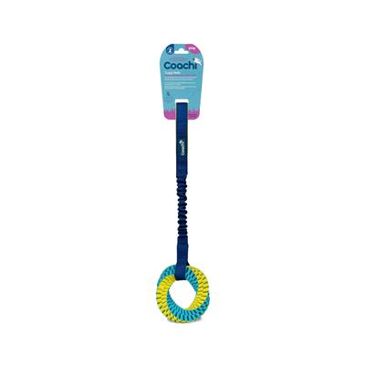 Coachi Tuggi Elastic Helix Super Tough Tug Toy Lime/Navy Large
