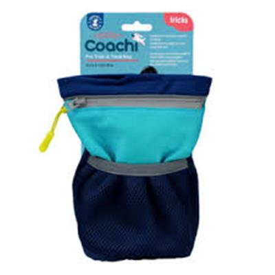 Coachi Pro Train & Treat Bag With Magnetic Closure Blue/Navy Jumbo Large