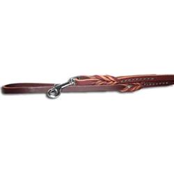 Omni Pet Latigo Twist Leather Lead Burgundy 3/4in. x 6ft.