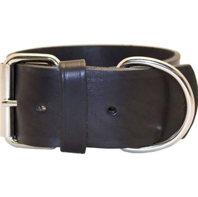 Omni Pet Latigo Leather 1 Ply Dog Collar Black  2 x 27in.