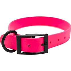 Omni Pet Zeta Biothane Dog Collar with Blk Hardware Ruby 1 x 20in.