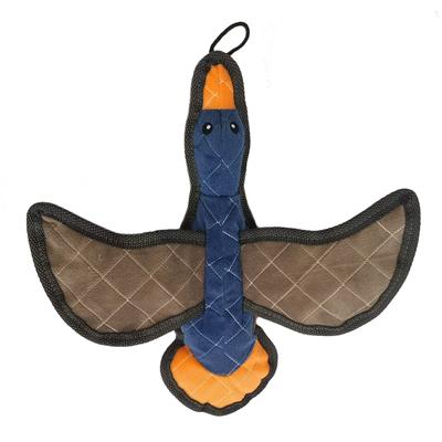 12" Goose  Squeak & Crinkle Toy, Navy/Orange/Gray