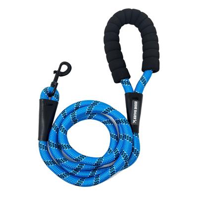 Round Braided Rope Leash w/ Foam Handle, Aqua