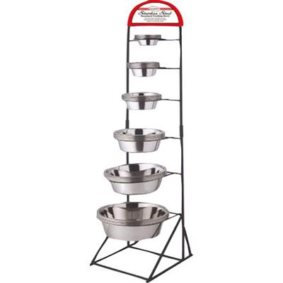 Omni Pet Standard Stainless Steel Dog Bowl Display 72 Pc