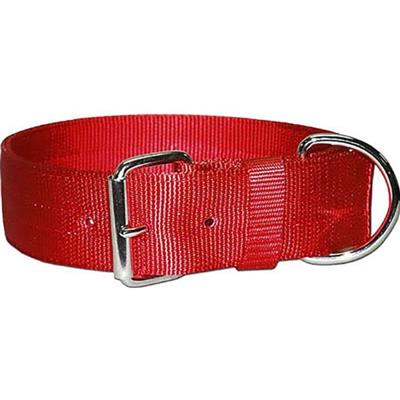 Omni Pet Bravo 2 Ply Nylon Dog Collar Red 2 x 27in.