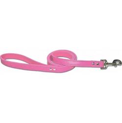 Omni Pet Leather Dog Leash Pink 3/4in. x 4ft.