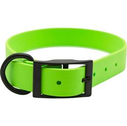 Omni Pet Zeta Biothane Dog Collar with Blk Hardware Lime Green 3/4 x 16in.