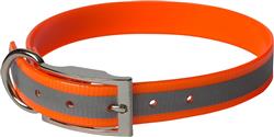 Omni Pet Sunglo Reflective Dog Collar Orange 1 x 25in.