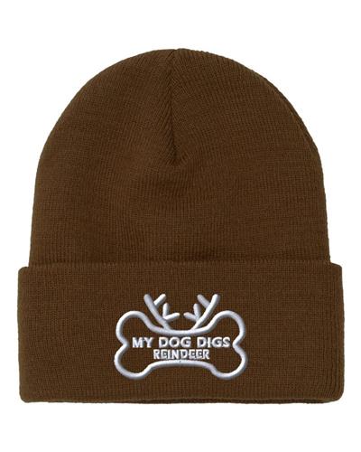 MY DOG DIGS REINDEER Beanies