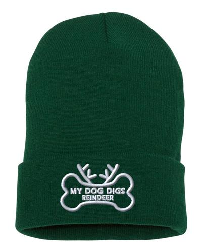 MY DOG DIGS REINDEER Beanies