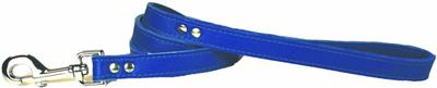 Omni Pet Leather Dog Leash Blue 3/4 in. x 4 ft.