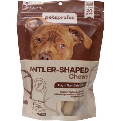 Pets Prefer Antler Treats for Large Dogs 8 Pk