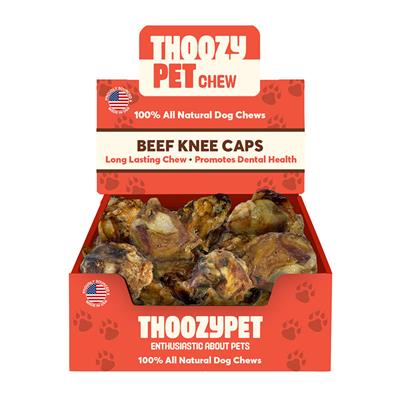 ThoozyPet USA-Sourced Beef Knee Cap Bone Dog Chews 25ct