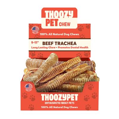 ThoozyPet USA-Sourced Beef Trachea Dog Chews 9-11" 10ct