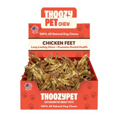 ThoozyPet USA-Sourced Chicken Feet Dog Chews 20ct