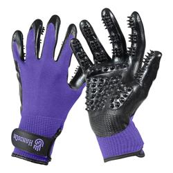 Large Purple Monochromatic Deshedding Gloves by HandsOn Gloves