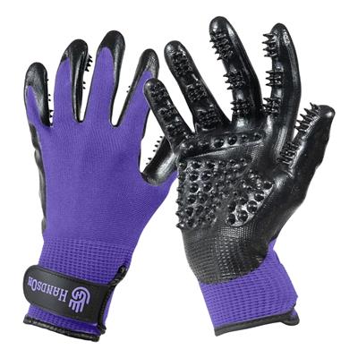Large Purple Monochromatic Deshedding Gloves by HandsOn Gloves