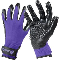 Extra Large Purple Monochromatic Deshedding Gloves by HandsOn Gloves