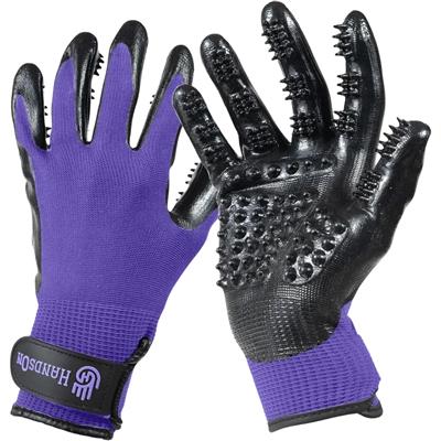 Extra Large Purple Monochromatic Deshedding Gloves by HandsOn Gloves