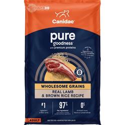 CANIDAE PURE Goodness w/Wholesome Grains Dry Dog Food Lamb & Brown Rice 22lb