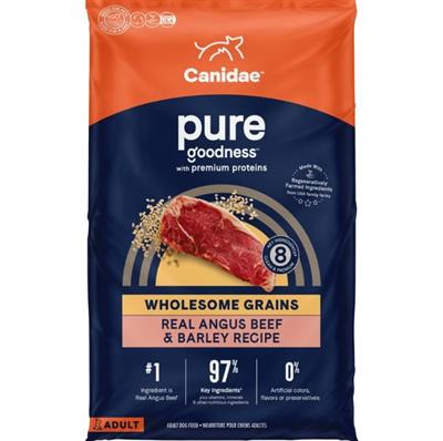 CANIDAE PURE Goodness w/Wholesome Grains Dry Dog Food Beef & Barley 22lb