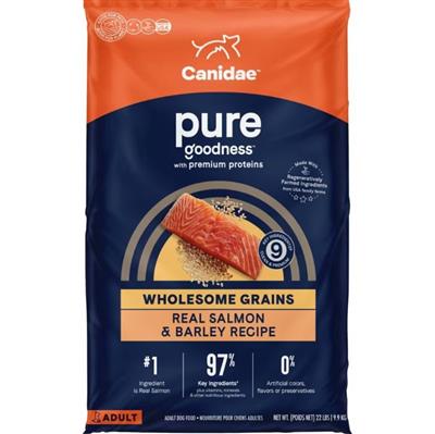 CANIDAE PURE Goodness w/Wholesome Grains Dry Dog Food Salmon & Barley 22lb
