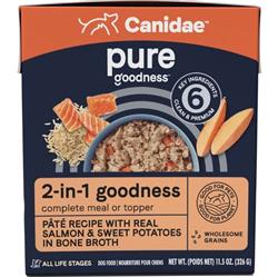 CANIDAE PURE goodness 2-in-1 Pate Dog Food/Topper Salmon & Sweet Potatoes in Bone Broth 11.5oz