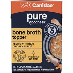 CANIDAE PURE goodness Bone Broth Topper Real Chicken & Rice 5.5oz