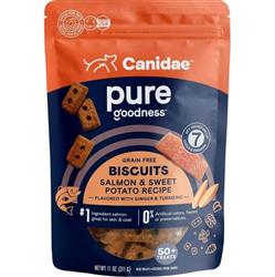 Pure Goodness Grain Free Dog Biscuits  Salmon/Sweet Potato 11oz.