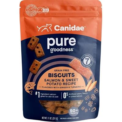 Pure Goodness Grain Free Dog Biscuits  Salmon/Sweet Potato 11oz.