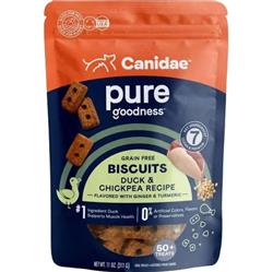 Pure Goodness Grain Free Dog Biscuits Duck/Chickpeas 11oz.